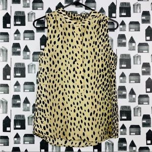 J. Crew Sleeveless Animal Print Blouse